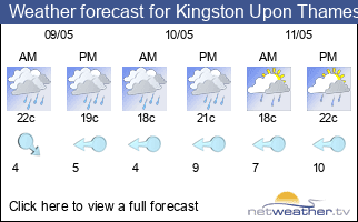 Weather forecast for Kingston Upon Thames